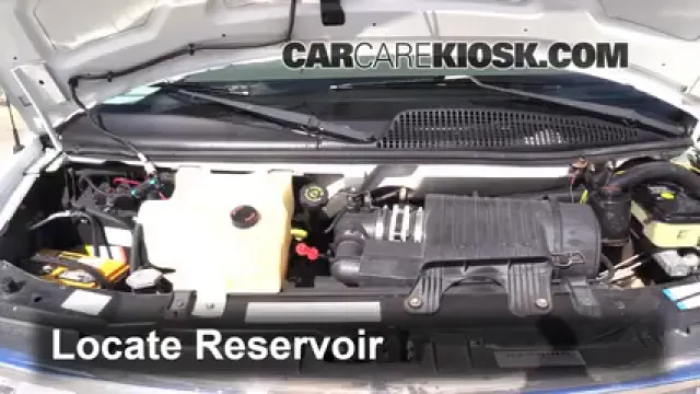 2001 Chevrolet Express 1500 LS 5.7L V8 Líquido limpiaparabrisas Agregar líquido